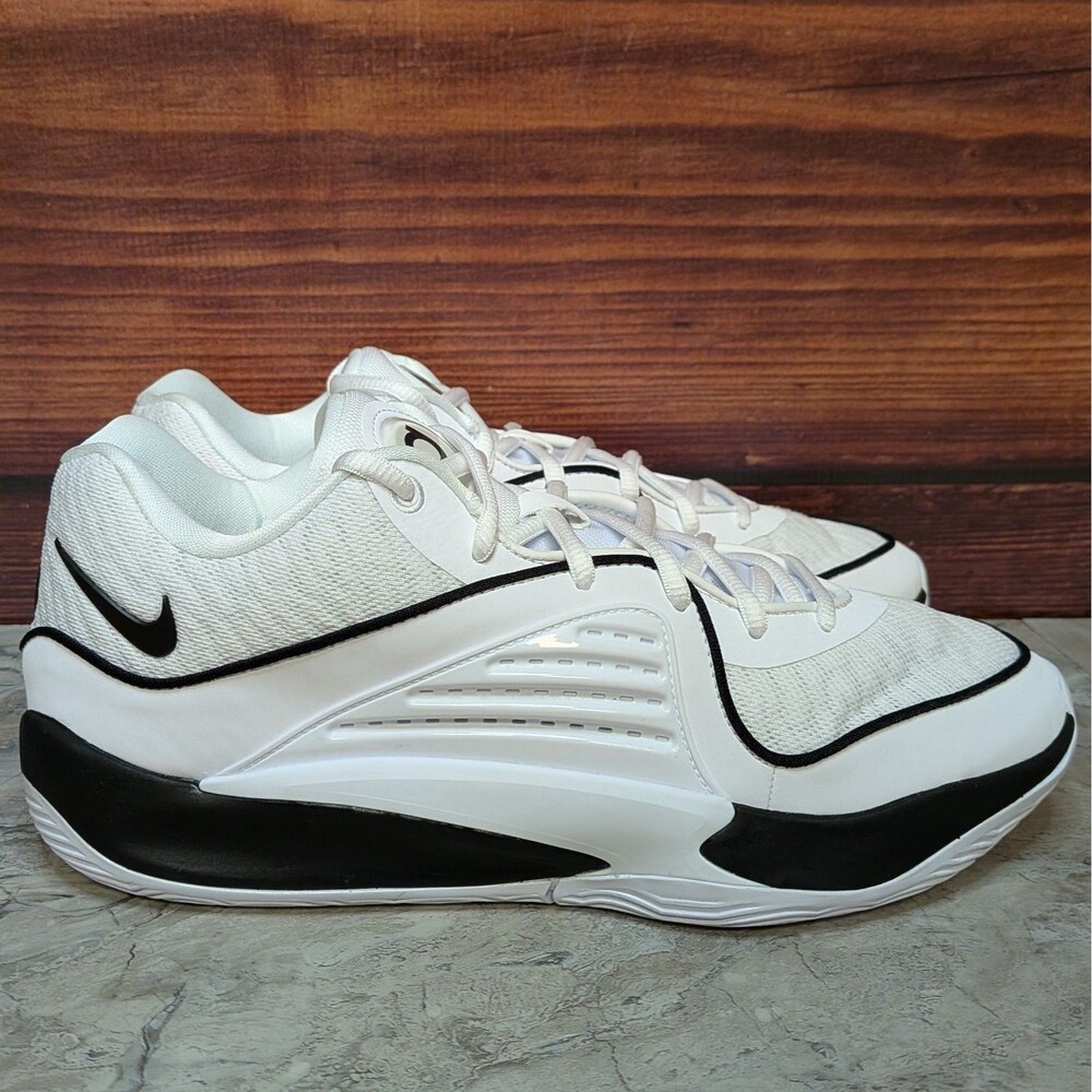 Nike KD16 Kevin Durant TB Promo Men's 10 White Black Basketball Shoes FN7091-100